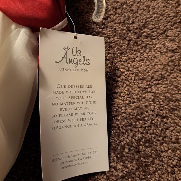 NWT US Angels Toddler Sleeveless Satin Flower Girl,Communion Dress With Sash - Picture 6 of 11